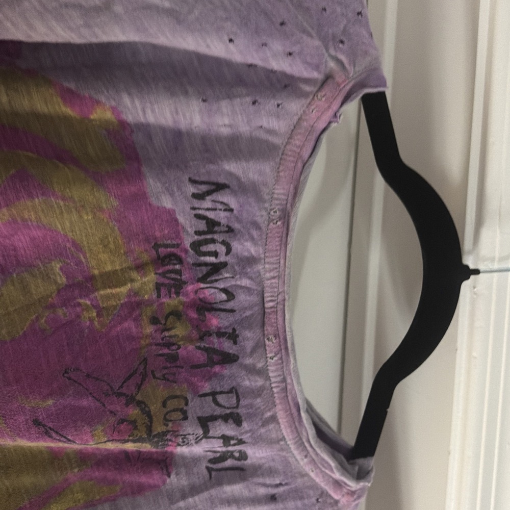 NWT Magnolia Pearl Purple Mermaid Love Letters Tee Hand Distressed One Size OSFM - Picture 16 of 16